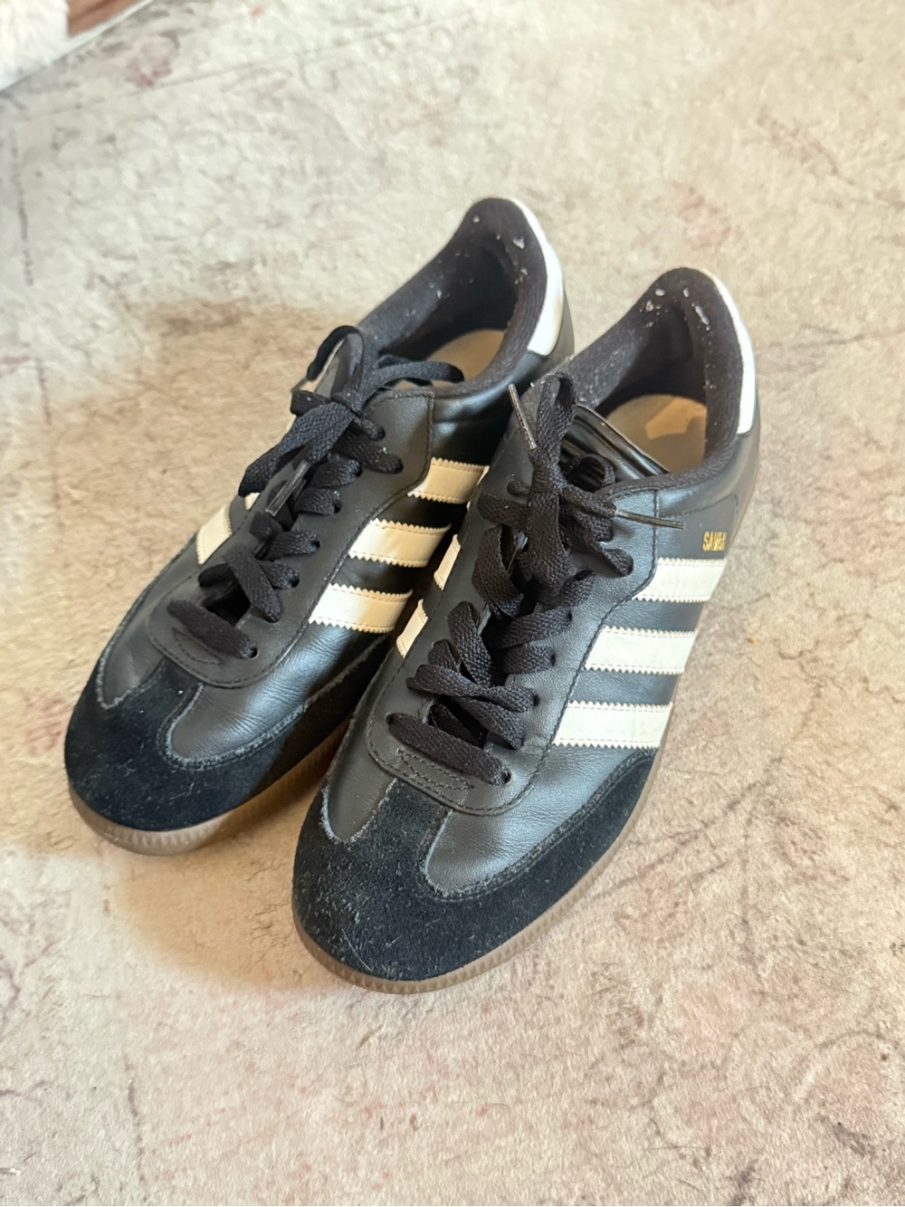 adidas Black Sneakers with White Stripes